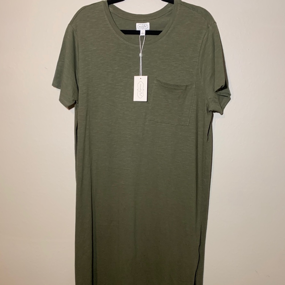 Olive Maxi T-Shirt Dress